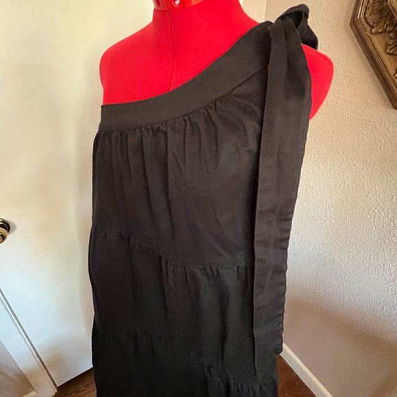 Love, Bonito Violeta Toga Tiered One Shoulder Swing Dress - Size Small - Picture 6 of 8